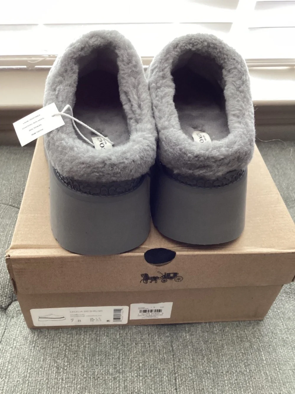 COACH Women's Cecelia Slip-On Platform Clogs, size 7